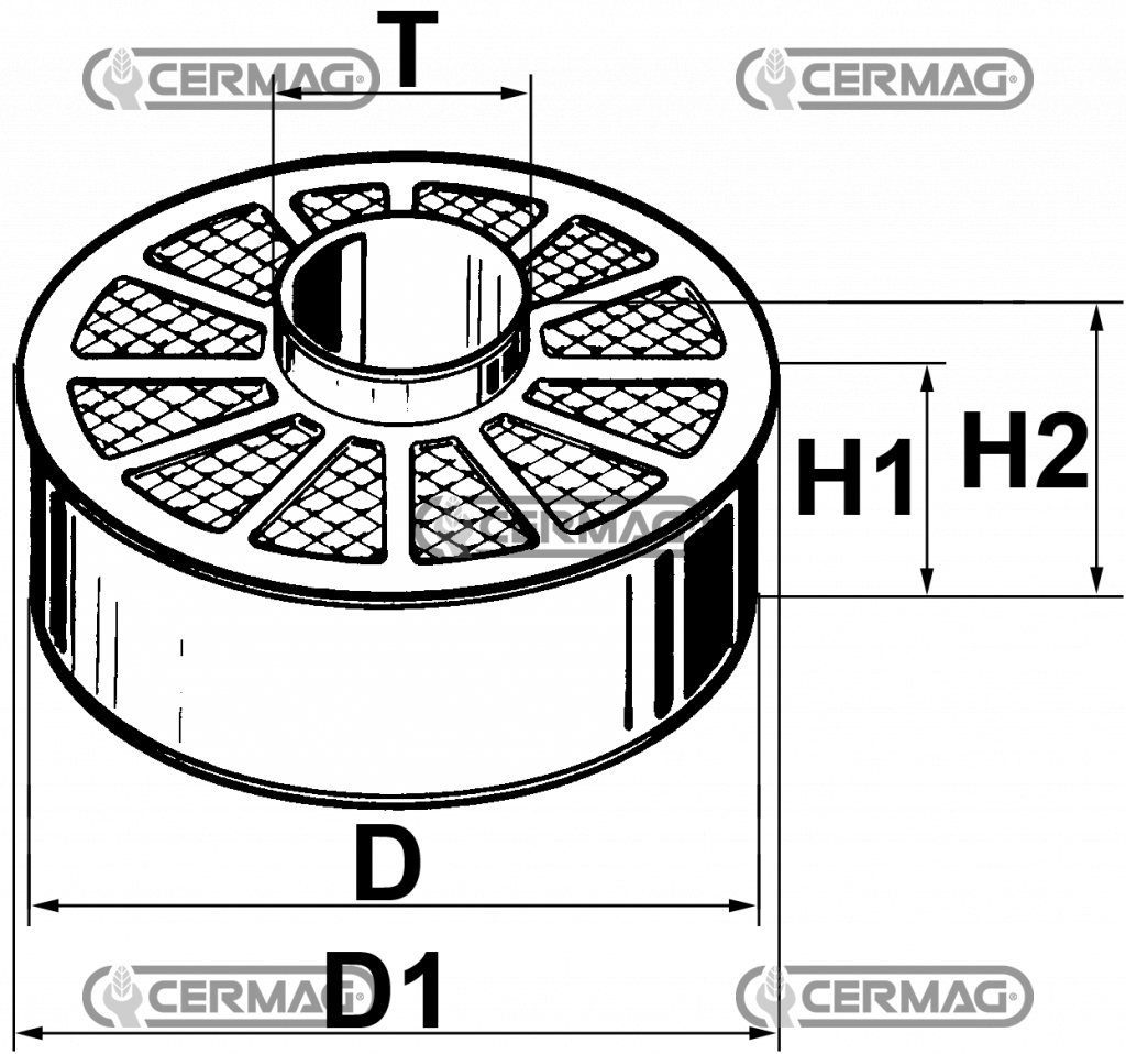 Filtre air FIAT 8322103 / FIAT AGRI & FIAT HITACHI série 465 à 765 / Série 65 - 66 et 90