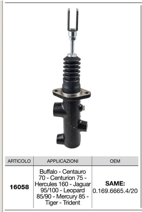 Maître cylindre de frein SAME 0.169.6665.4/20 01696665420 - CERMAG 16058