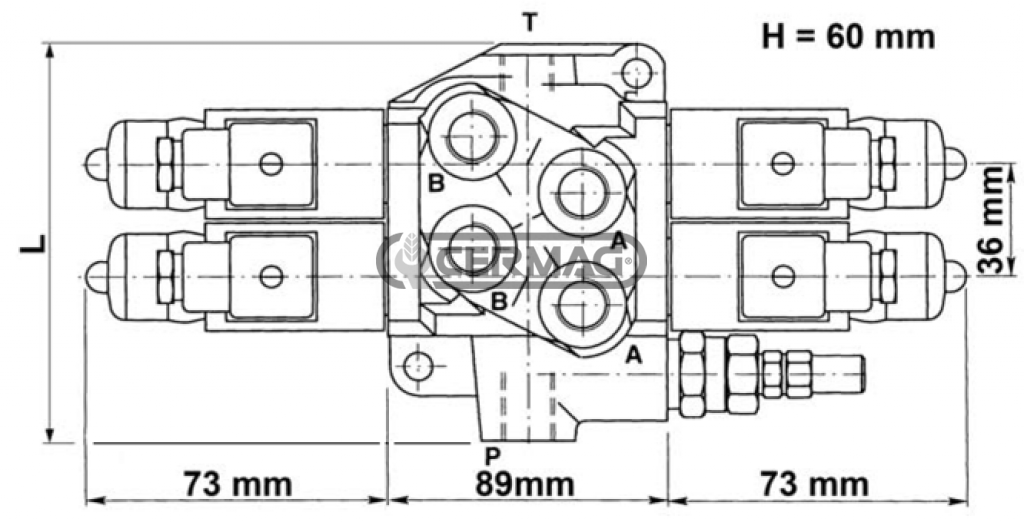 Distributeur Electrique BONDIOLI & PAVESI type MD  / ELECTRODISTRIBUTEUR 1 LEVIER 3/8 TYPE ON-OFF