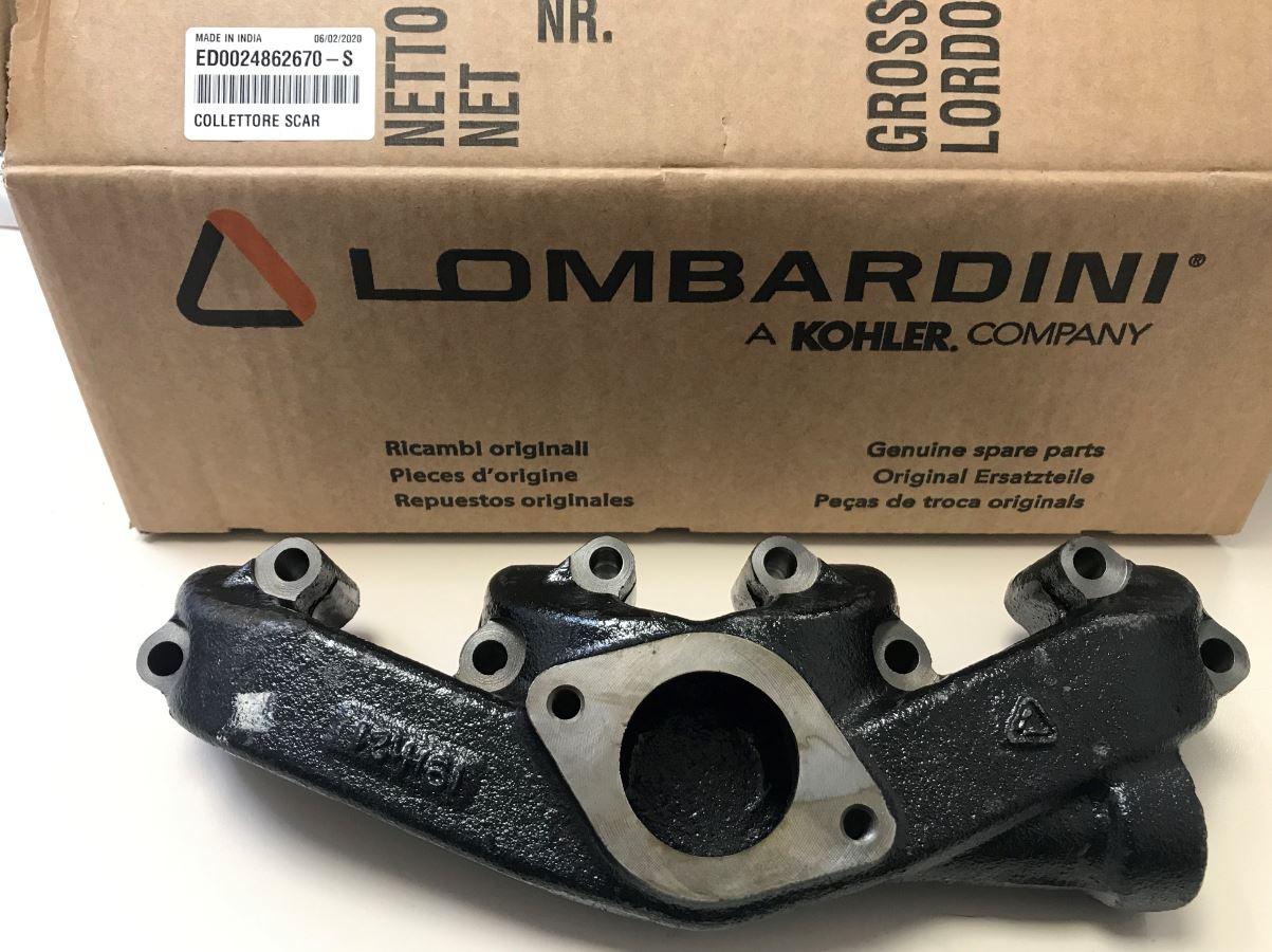 ED0024862670-S KOHLER - Collecteur echappement sortie frontale LDW1204 LDW1404 SILEO 1400 LOMBARDINI F4M1008 DEUTZ KDW1404 KOHLER - 2486.267 LOMBARDINI 2486267