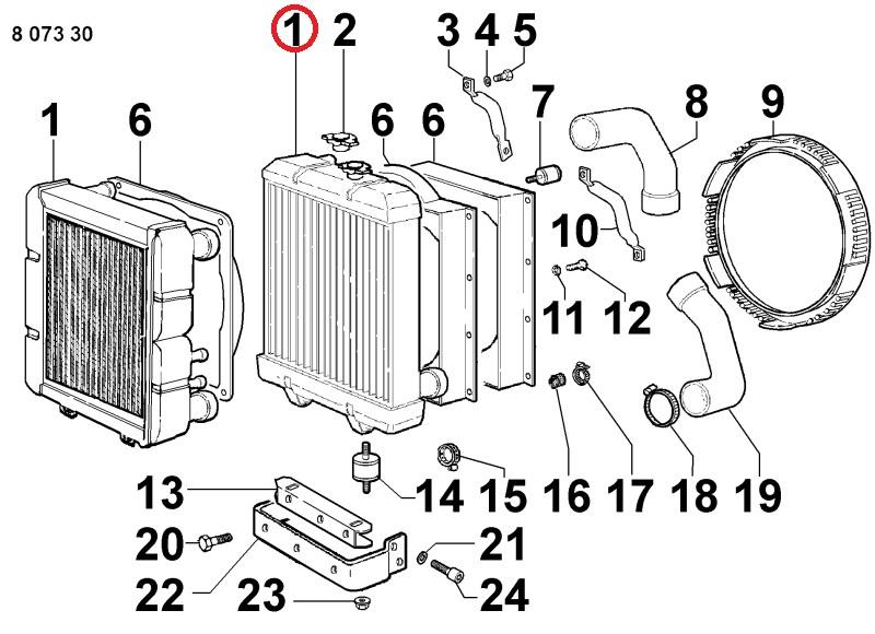 Radiateur triple circuits grande 4R
