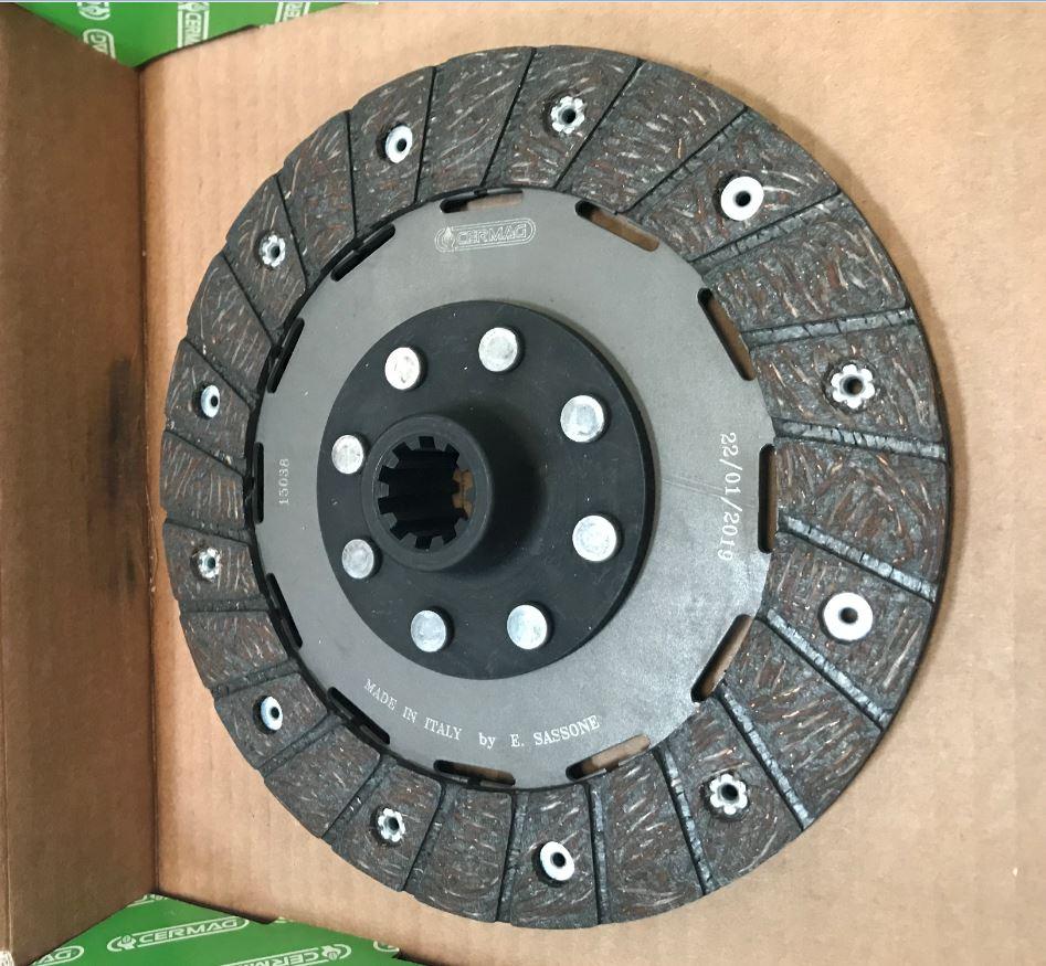 Disque d'embrayage Ø184x127x3.8 - 10 cannelures Ø22xØ18mm / PGS - POLENTES - VALPADANA - CERMAG 15038 OEM 102770 VALPADANA