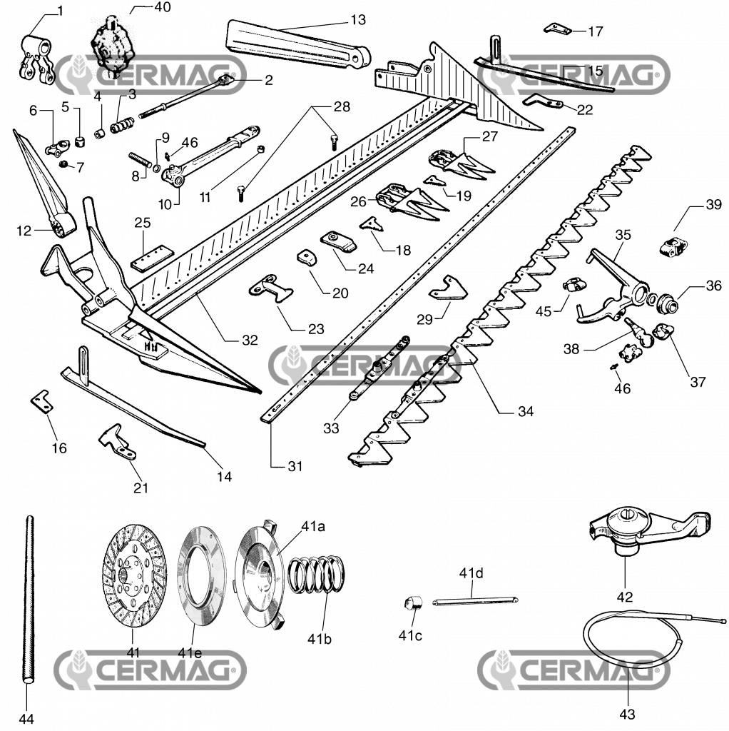 Disque Embrayage pour motofaucheuses BCS 622 - OEM BCS 590024260 / CERMAG 15328 - Ø178x133