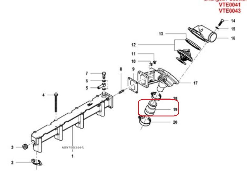 DURITE MANCHON BY PASS VM Motori VM21302590G / D754DE3