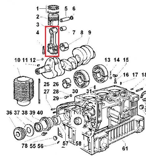 Bielle 9LD561-2 9LD625-2 9LD66-2 11LD535-3 11LD625-3 11LD626-3 LOMBARDINI RD290 RUGGERINI / LOMBARDINI 1526111 KOHLER ED0015261110-S FINIMPIANTI FIN1011KR