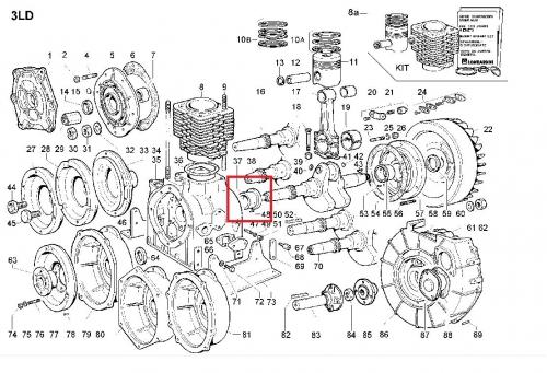 Coussinet Distribution 3LD450 3LD510 LDA510 LDA450 LDA80 LOMBARDINI 1611221 ED0016112210-S 1611.221 FIN066MB / 283-1611-221 EX. 283-1610-066 ED0016100660-S