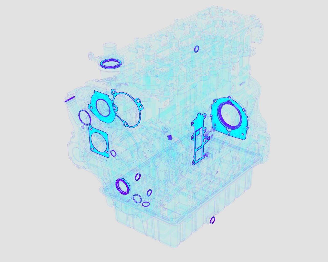 Pochette joints bas moteur KOHLER ED0082051330-S KDI1903 KDI2504 / LOMBARDINI 8205133