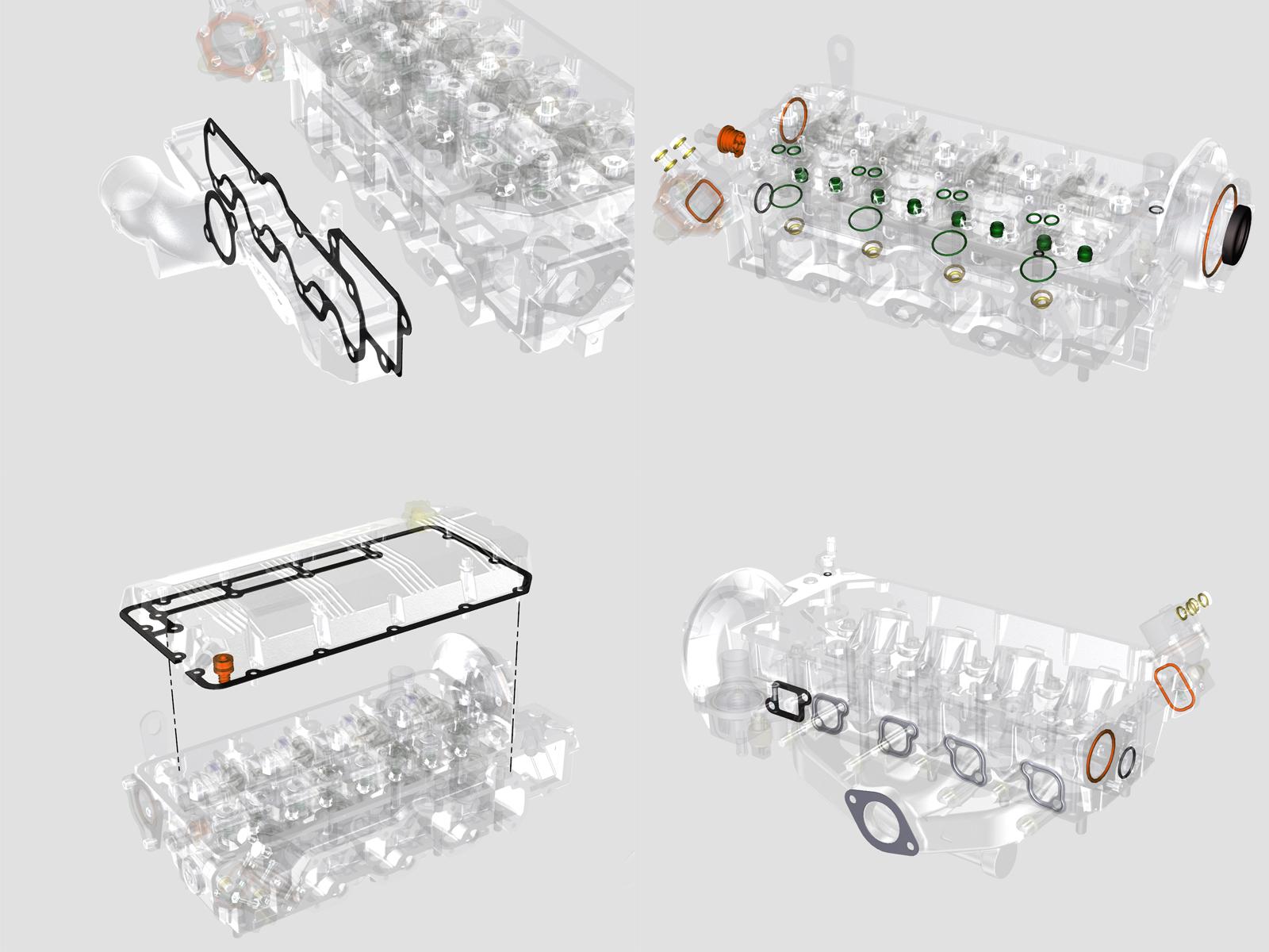 Pochette Joints Haut Moteur LDW1204 LDW1404 FOCS LOMBARDINI KOHLER KDW1404 - F4M1008 DEUTZ - 8205110 / ED0082051100-S