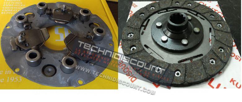 Kit embrayage mecanisme + disque Ø160mm 10 cannelures 22x15 pour pasquali 917 (mécanisme fn063l + disque SAF1030)