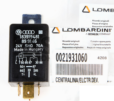 Boite de controle bougie 24V LOMBARDINI 15LD315 15LD350 15LD400 LDW1503 LDW2004 LDW2204 LDW2004/T LDW602 LDW702 LDW903 LDW1003 LDW1204 LDW1404 LDW1204/T LOMBARDINI KOHLER ED0021938960-S ex. 2193106 / 183919481