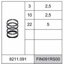 Segments DVA1030 DVA1550 DVA515 SLANZI LOMBARDINI (Ø86.00 8211091 ou Ø86.50 8211092) 2.50mm 2.50mm 5.00mm