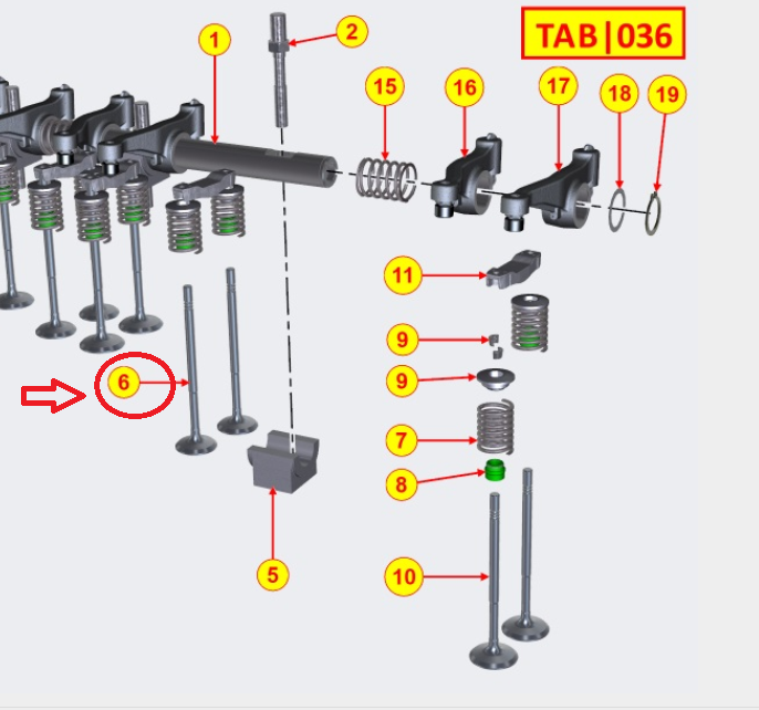 Soupape echappement 9685191 LOMBARDINI KOHLER KDI1903M KDI1903TCR KDI2504M KDI2504TCR ED0096851910-S