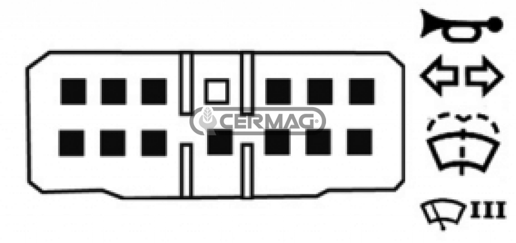 Comodo / Contacteur CERMAG 36615 - LANDINI MASSEY FERGUSON 3713669M1 3713669M2 3713669M3 3713669M4