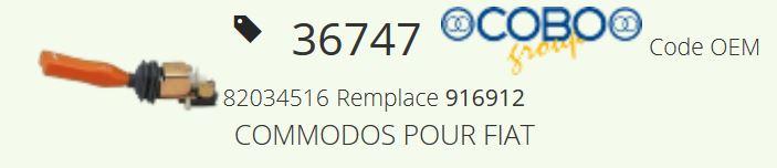 Commodo FIAT NEW HOLLAND 82034516 serie T6000 TM TM7000 TSA/DELTA  CERMAG 36747 Ex. 916912