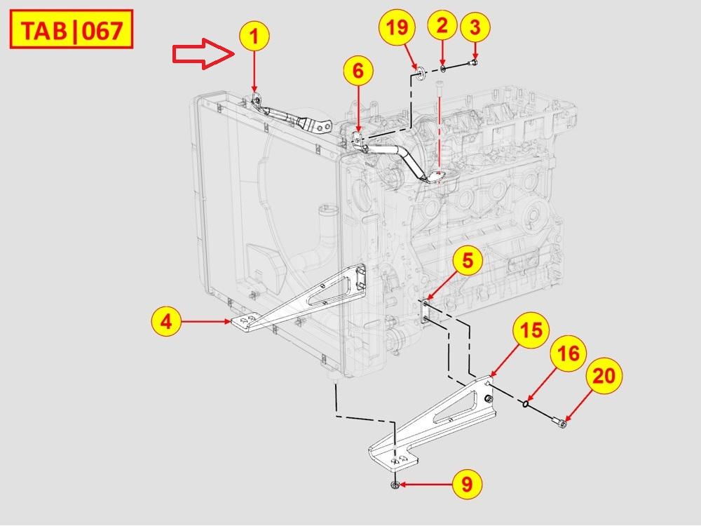 Tirant fixation radiateur LOMBARDINI KOHLER ED0092651930-S - Moteurs LOMBARDINI LDW702 LDW1003 LDW1404 Moteurs KOHLER KDW702 KDW1003 KDW1404