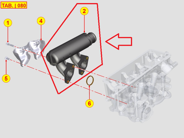 ED0024865020-S Collecteur Admission Aspiration LOMBARDINI LDW480 LDW492DCI LDW442CRS / LDW492 DCI & LDW442 CRS Origine LOMBARDINI KOHLER