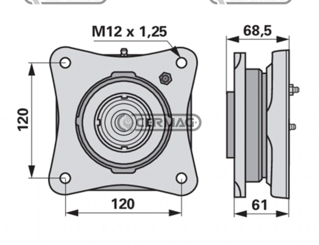 Support coussinet H60 MASCHIO M43400468 / CERMAG 57493