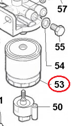 Cartouche filtrante 5 micron ED002175G010-S KOHLER 2175G01 LOMBARDINI LDW245JMT & LDW194JMT