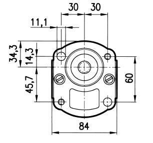 Pompe hydraulique groupe 2, flasque Ø50 - Tracteurs SAME - Rotation gauche : CERMAG 80999 - SAME 2.4529.710.0 245297100 / 2.4539.300.0 245393000