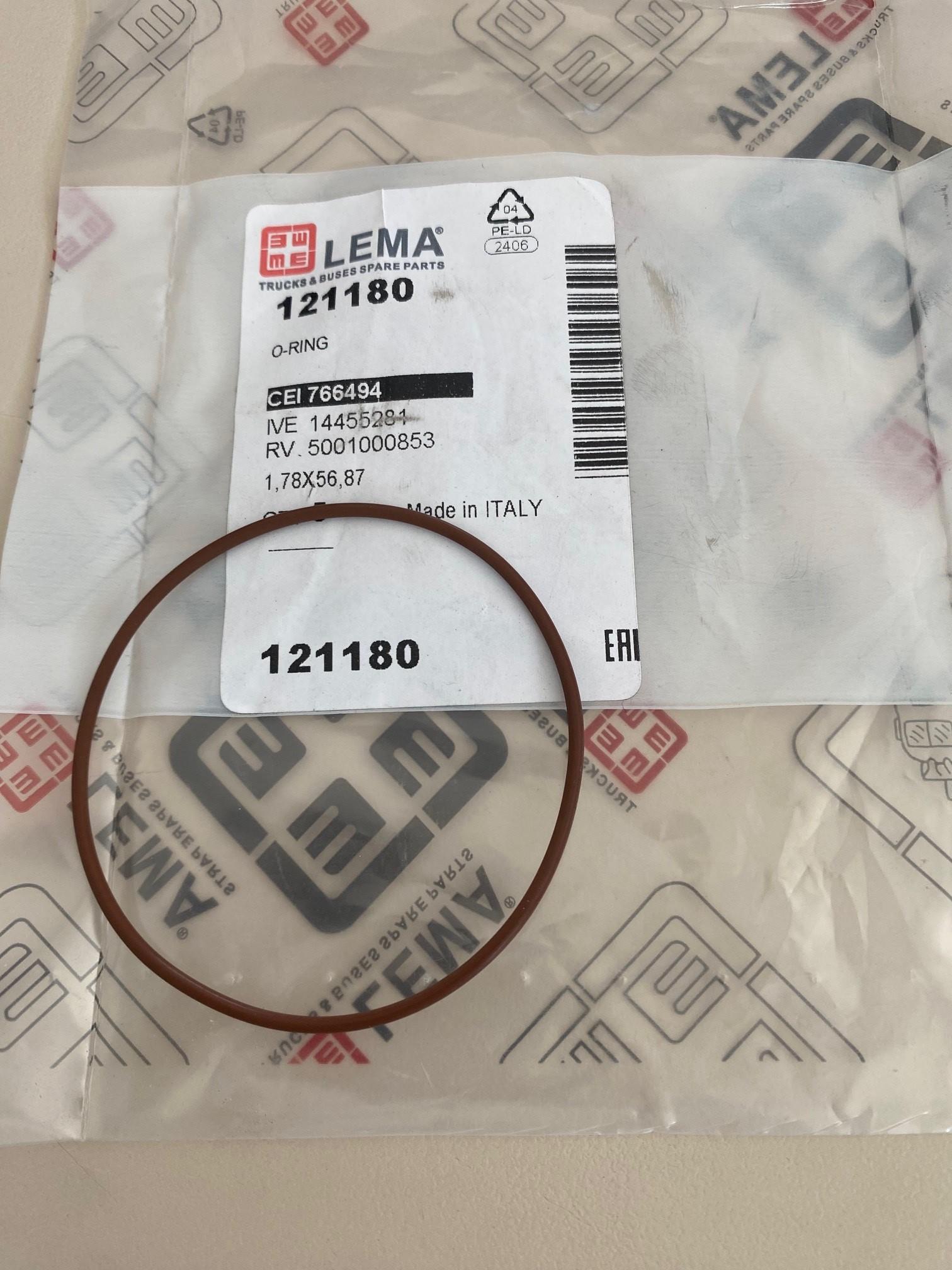 Bague d'étanchéité pour IVECO DAILY I 49-10 92cv / LEMA 121180 - FIAT IVECO 14455281 / CEI 766494 / RV 5001000853 - 1,78x56,87