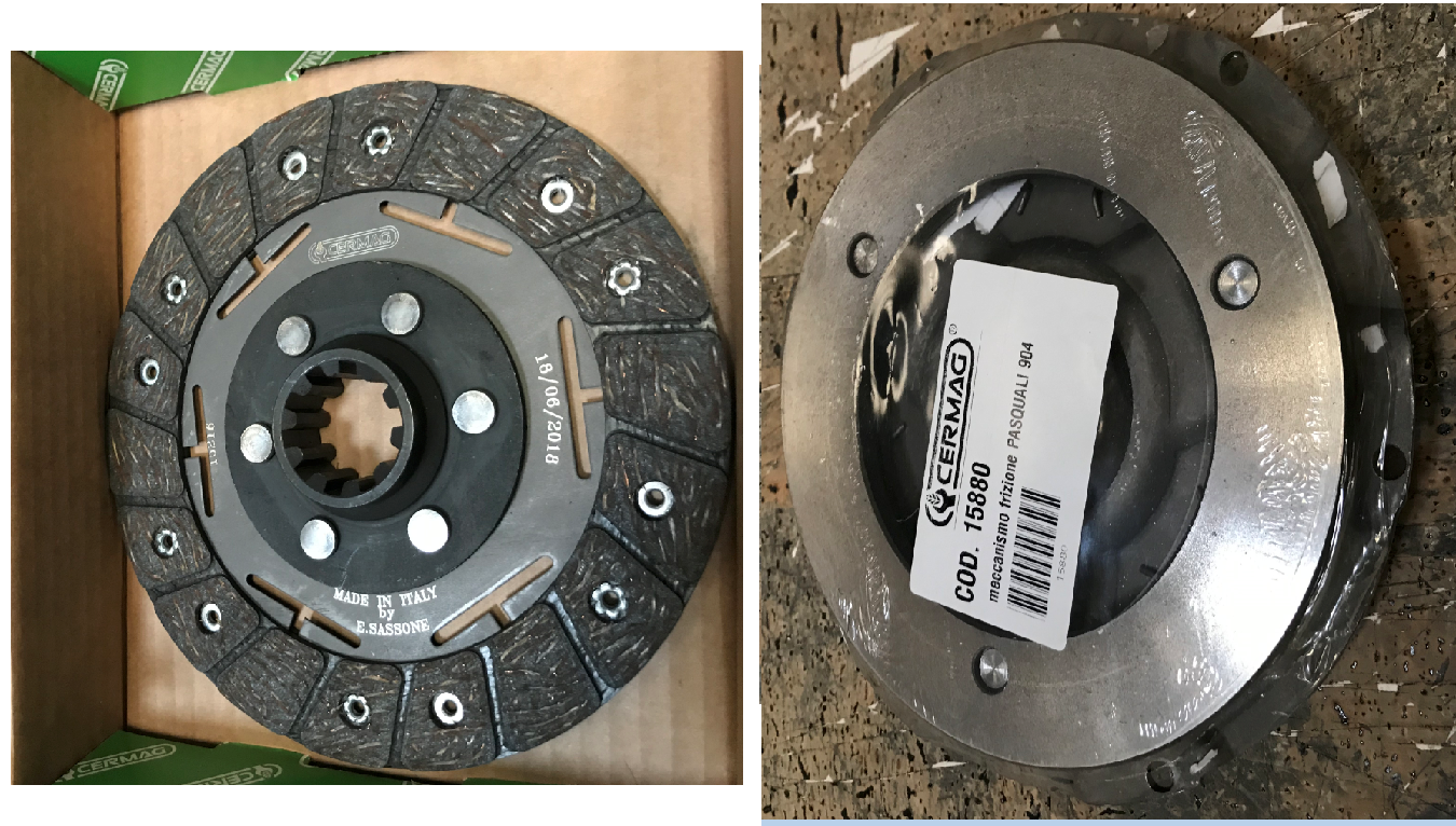 Disque Embrayage Ø160mm 15216 PASQUALI 930.1020 + Mécanisme 15880 / PASQUALI 904 motoculteur /  Ø160x108x3.50 10 cannelures Ø29.5xØ23mm