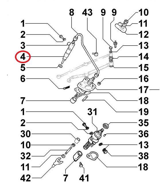 Injecteur complet nouveau modèle ruggerini MD190-I 644R065 (ex: 644R063 / 644R067)