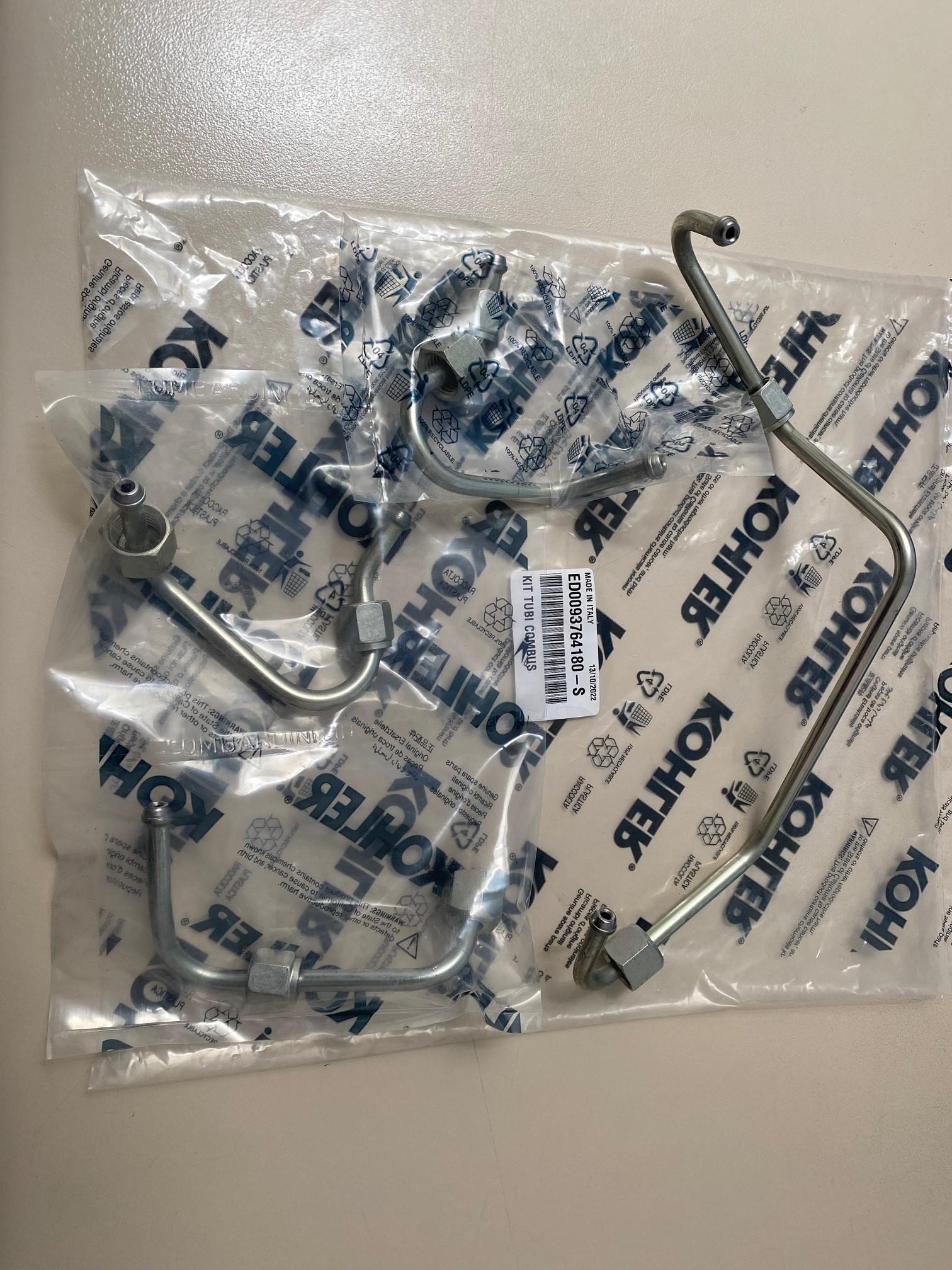 ED0093764180-S Kit tuyaux de carburant KOHLER KDI1903TCR ; KDI-TCR1903 ; KDI-TCA1903 - KIT TUBI COMBUS ED0093763160-S +  ED0093763150-S  + ED0093763140-S  + ED0093764000-S