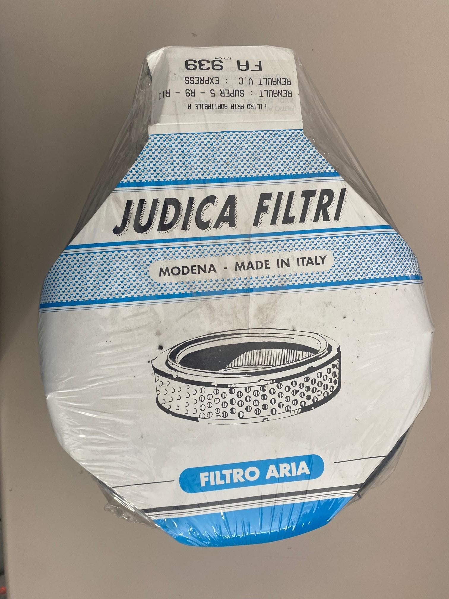 Filtre a air RENAULT SUPER 5 - R9 - R11 / RENAULT V.C EXPRESS  - JUDICA FILTRI  FA 939