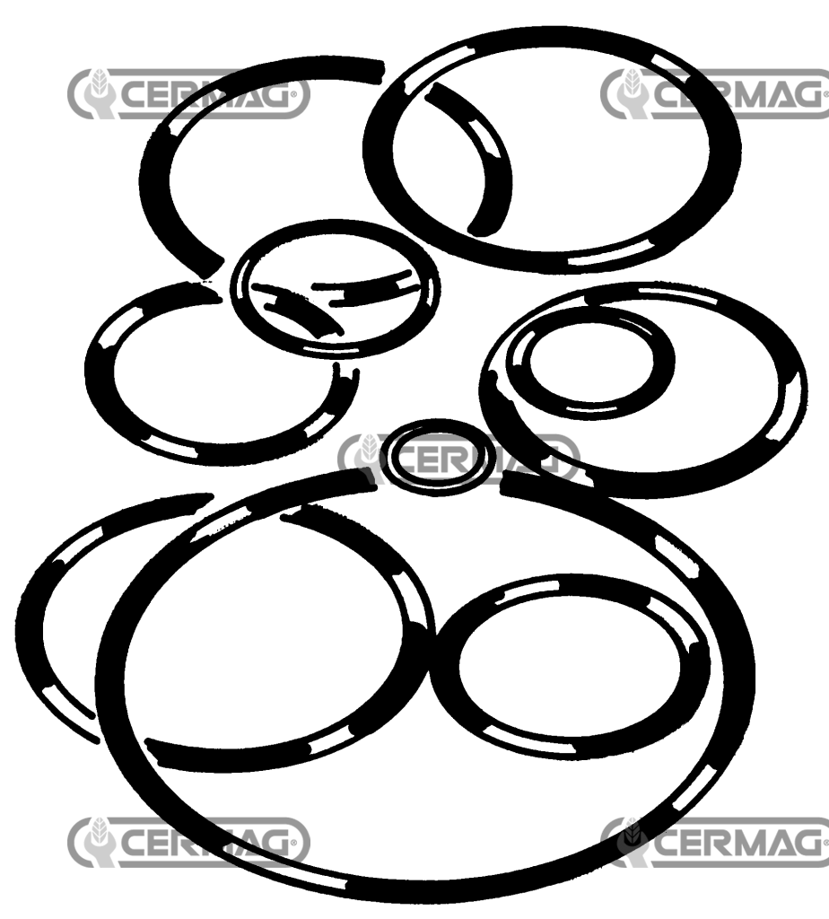 KIT JOINTS DE RELEVAGE POUR TRACTEUR KIT JOINTS DE RELEVAGE POUR TRACTEUR FIAT NEW HOLLAND SOMECA - CERMAG 11486 OEM 1930089