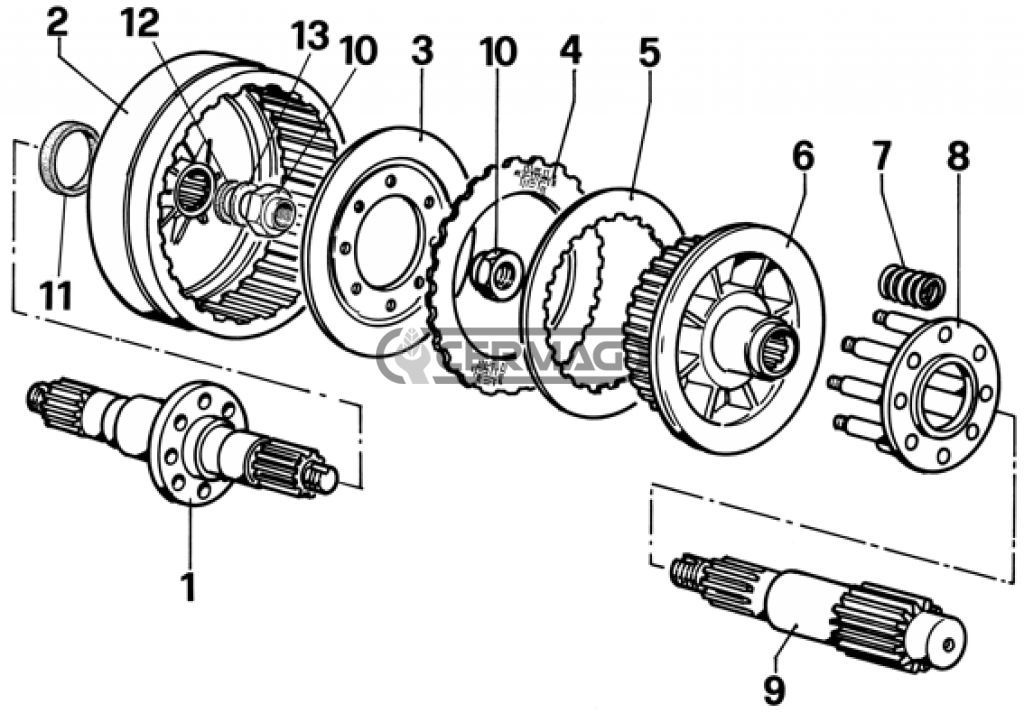 EMBRAYAGE DE DIRECTION - OEM 568525 FIAT NEW HOLLAND 70C 80C 100C AD7 FL8 FL8C