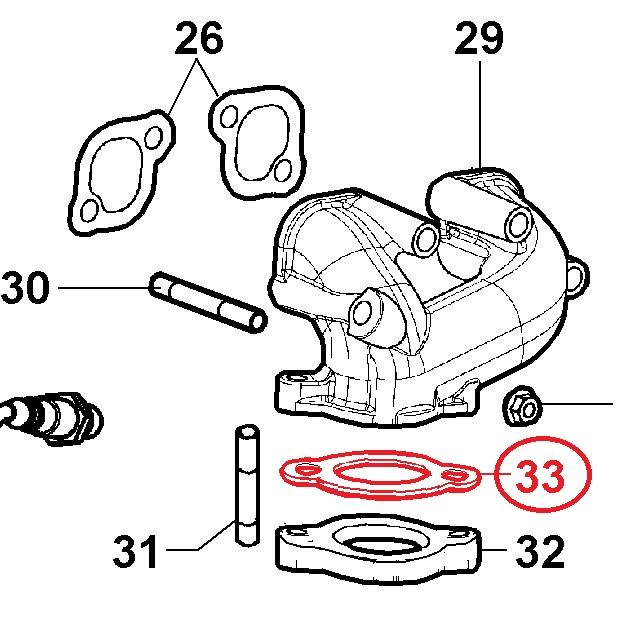Joint collecteur echappement LGW523 LGW523 MPI LDW502 LDW602 LDW702 (4420076)