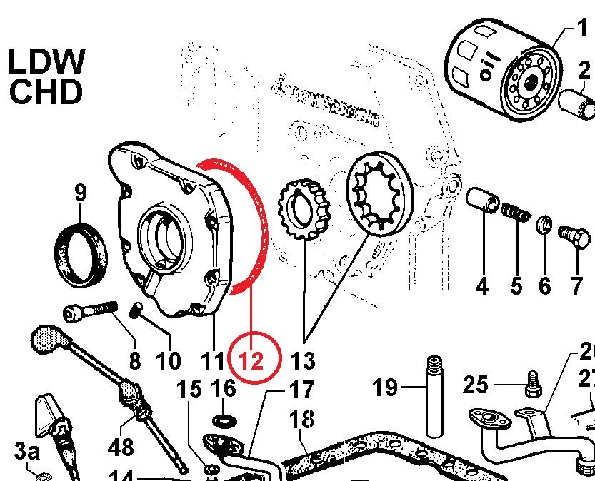 Joint pompe huile LDW1503 LDW1603 LDW2004 LDW2204 LDW2004/T LDW2204/T LOMBARDINI