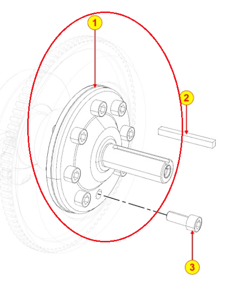 Prolongement arbre cylindrique 1" LOMBARDINI 1111127 KOHLER ED0011111270-S Moteur LDW602 LDW702 KDW702 LDW903 LDW1003 KDW1004 LDW1204 LDW1404 KDW1404