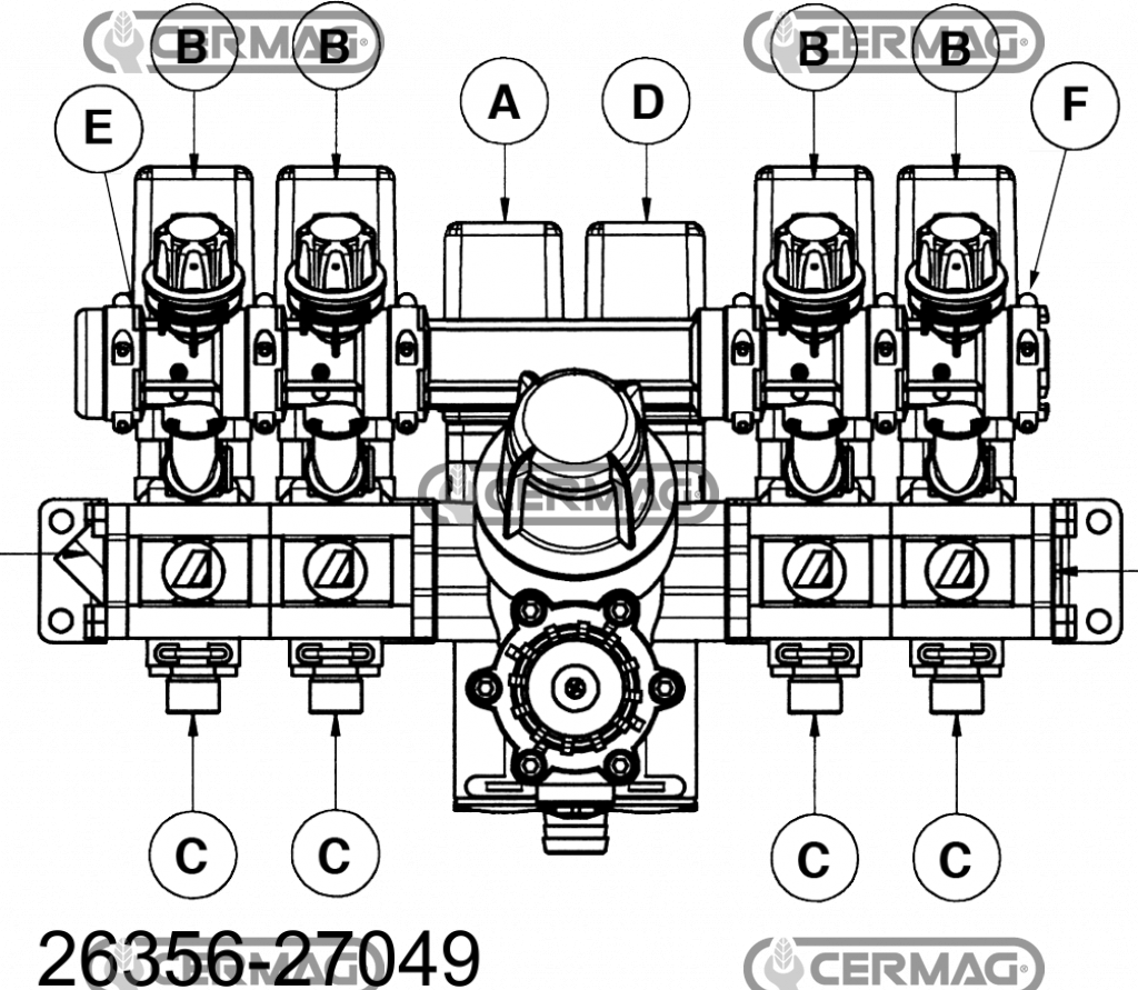 Motoreducteur serie 463 R=1:125 Base jaune - ARAG 8650901