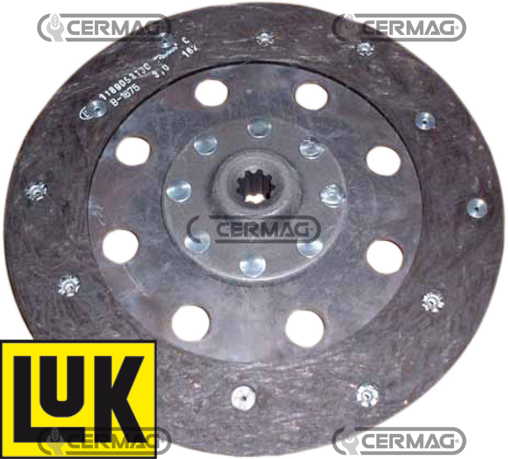 Disque Embrayage Ø225mm 14x17 Z.9 - Adaptable OEM 4202164JA 4202164M91 6510438M91 9976053 LANDINI Mc CORMICK NEW HOLLAND VALPADANA 1555