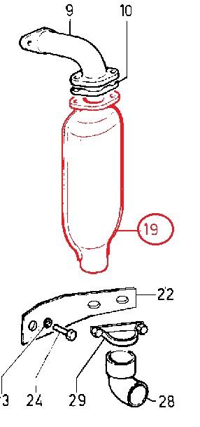 Pot échappement 3LD 4LD 5LD 9LD LOMBARDINI - Echappement Vertical 5461047 - ED0054610470-S KOHLER