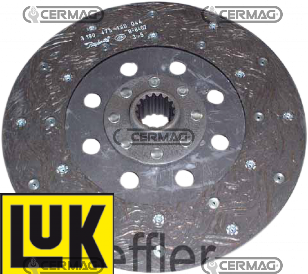 Disque Prise de Force DEUTZ LUK OEM 437.8779 ; 4378779 , 328011616 , 02940356 Ø280mm Z.16 DEUTZ DX80 DX85/A DX86 DX90/A DX92 AGROPRIMA 4.31/4.51/4.56/6.06/6.16 agroxtra 4.47/4.57/6.07/6.17 DX 4.10/4.30/4.31/4.50/4.51/4.57H/4.70/5.30/5.50/5.70/6.05
