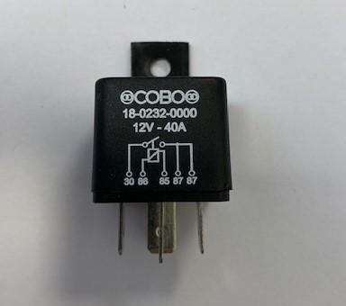 Relai COBO 12V / 40A - CERMAG 36940 OEM 06350853 - COBO 18-0232-0000 / 1802320000 / 18-0232-0000-01 / 18.0232.0000 - Boite COBO 1027109 Ex. COBO 18.0244.000
