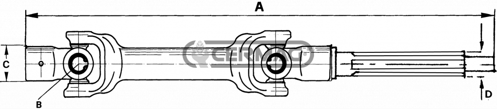 Cardan PASQUALI OEM 985.226.0 / CERMAG 31445