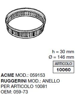Anneau prefiltre ACME 059153 059-73 / RUGGERINI - CERMAG 10060