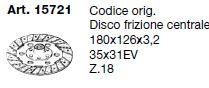 Disque embrayage central FERRARI TRATTORI 95 95RS - TRANSPORTER 933 GOLDONI IDEA / CERMAG 15721 (Ø180x126 18 cannelures Ø35xØ31) AEBI Teratrac TT40 OEM 06300087 VP114810