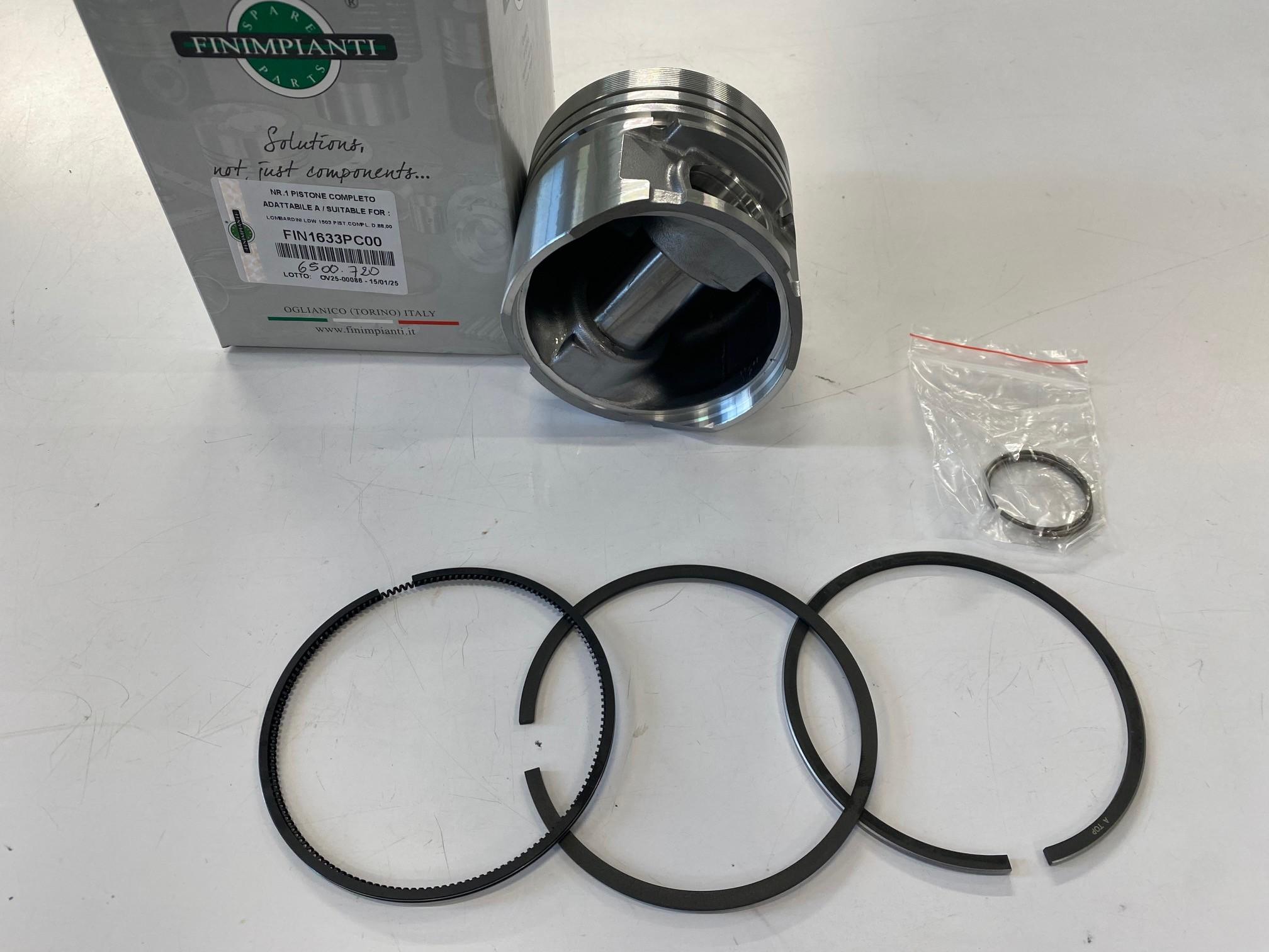 Piston complet Ø88mm CHD LDW1503 LDW2004 LOMBARDINI 6500.720 ; ED0065007200-S KOHLER FINIMPIANTI FIN1633PC00