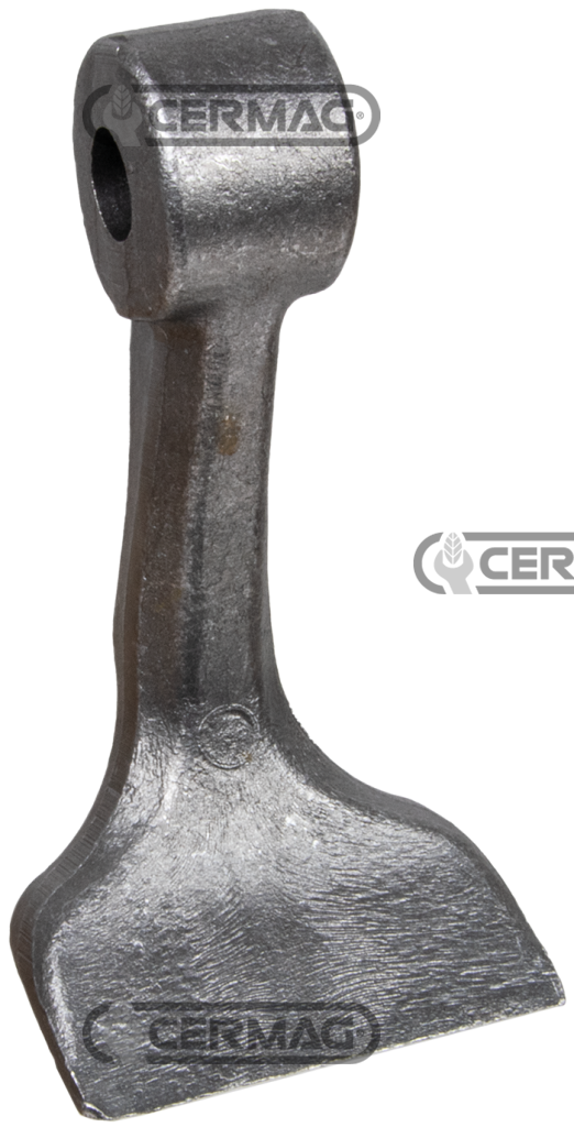 Marteau de broyeur BERTI tipo lungo D.20 /  Largeur du trou de montage - A 40 mm Largeur de coupe - b 100 mm Diamètre du trou 20.5 mm Rayon - R 171 mm