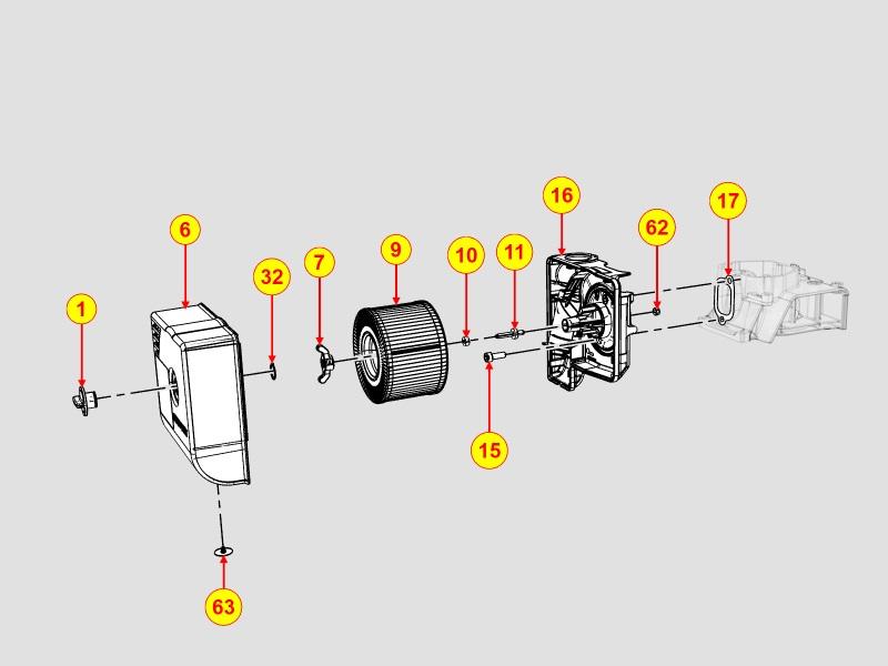 Support filtre à air lombardini Kohler KD15-440 (ED0087413140-S - 8741314)