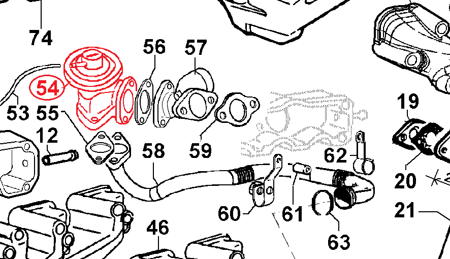 Soupape EGR 9700118 LOMBARDINI ED0097001180-S KOHLER