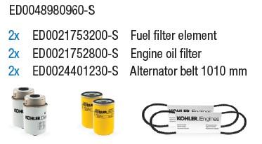 ED0048980960-S KOHLER KDI1903M KDI2504M Kit Maintenance 1000 heures TYPE A
