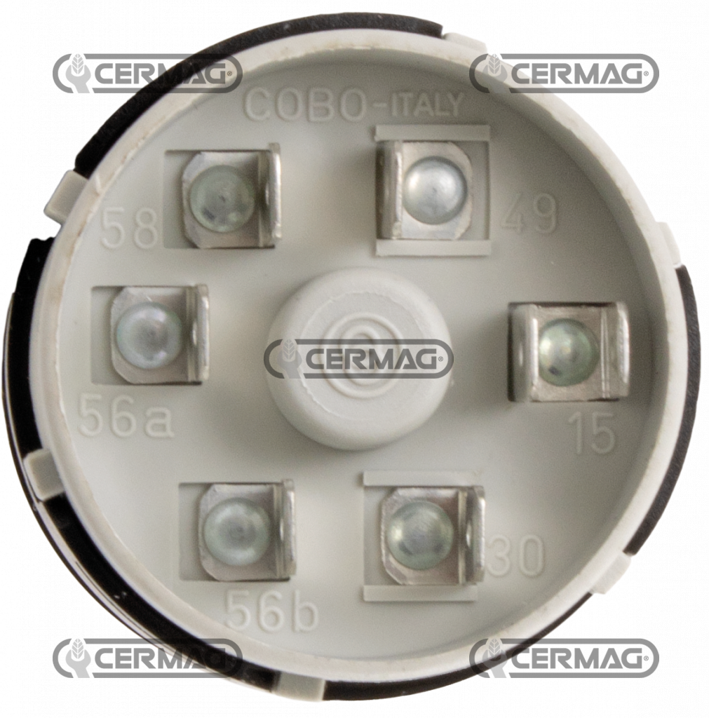 Interrupteur d'éclairage avec avertisseur sonore - COBO 23.109.000 ; 23.109.000.01 GOLDONI 02050396 GOLDONI Super special Special Starcar Transcar Serie 1000/3000 - Star 3000 / V 800 Base Cluster Compact Energy Euro SN Idea MAxter...