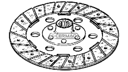 Disque d'embrayage Ø184x127x3.8 - 10 cannelures Ø22xØ18mm / PGS - POLENTES - VALPADANA