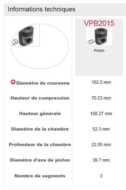 Piston complet PERKINS 1004.42 1004-42 Ref. JCB 02201805 PERKINS U5LP0058 MASSEY FERGUSON 4222949M91