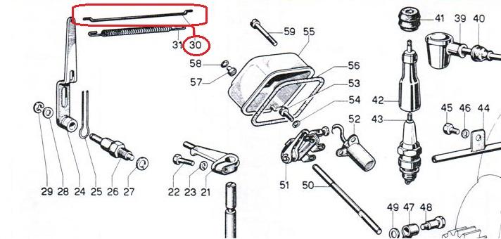 Etrier, Tige x levier carburateur INTERMOTOR LOMBARDINI 70-2183-25 / 2183025 / ED0021830250-S KOHLER - Moteur LA400 ; LA490 INTERMOTOR LOMBARDINI